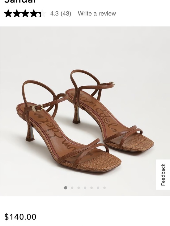Sam Edelman Shoes - Sam Edelman Cognac Brown Strappy Woven Leather Heels